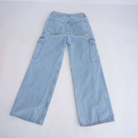 Agolde Los Angeles Utility Wide Leg Jeans Light Wash 90s Minimalist Model Off 28 - Picture 11 of 14